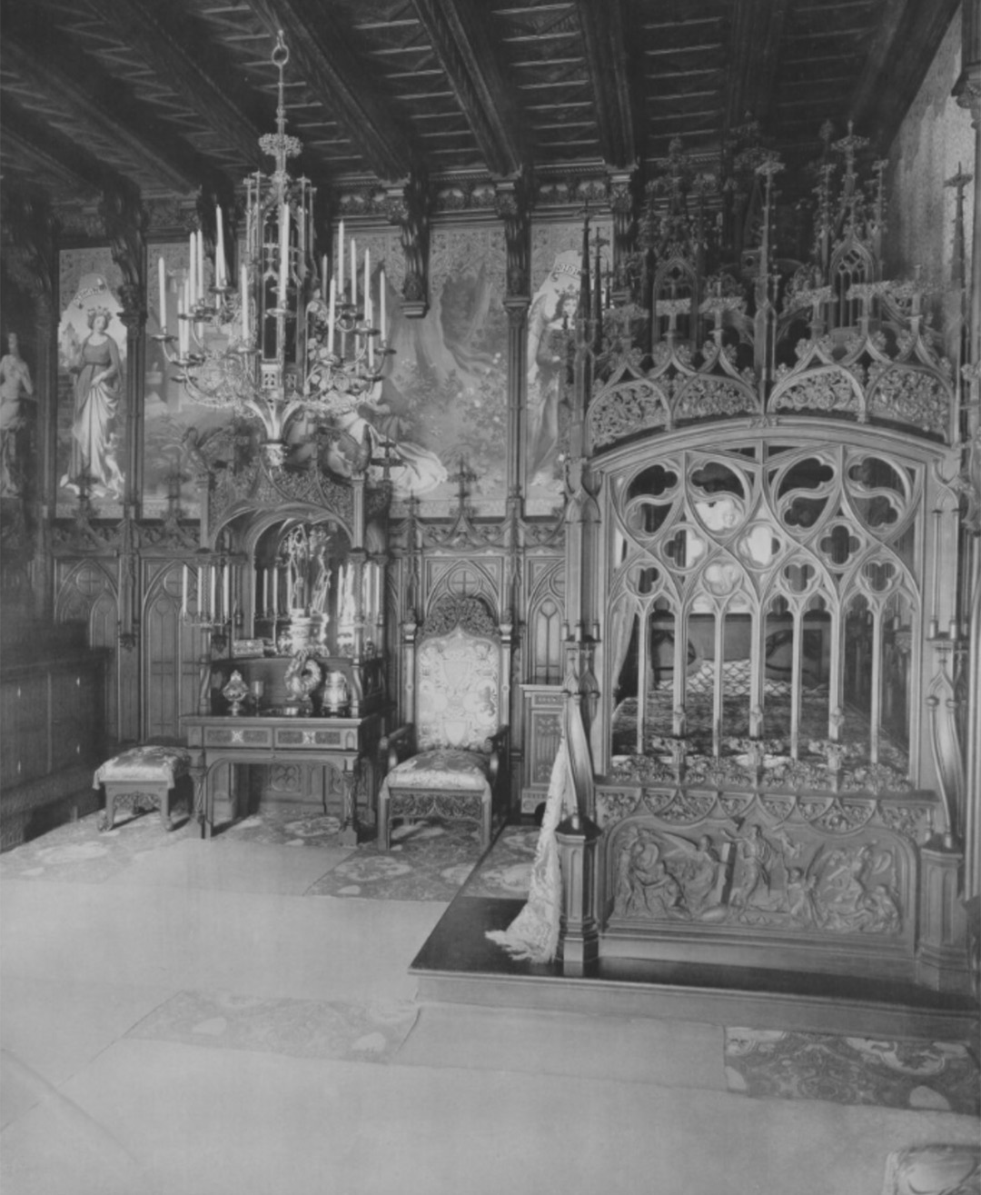 Schlafzimmer im Schloss Neuschwanstein